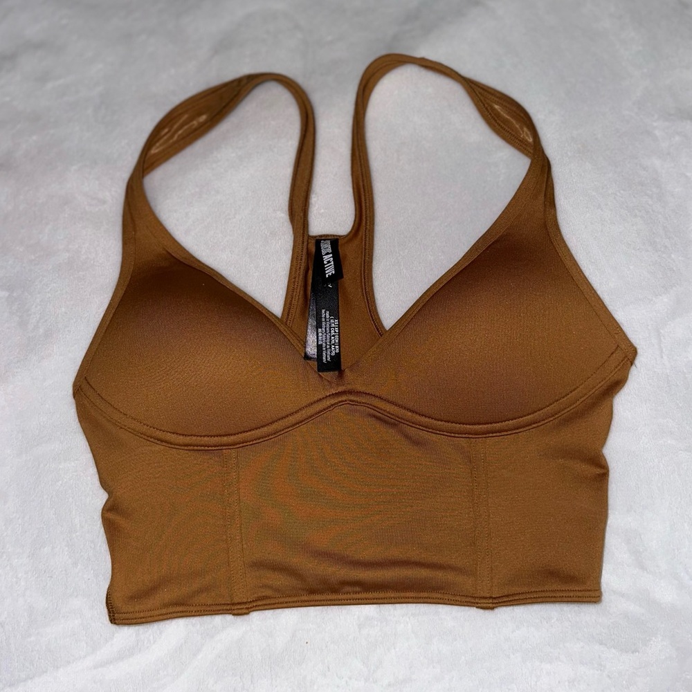 pink active ultimate push up bra long line xsmall